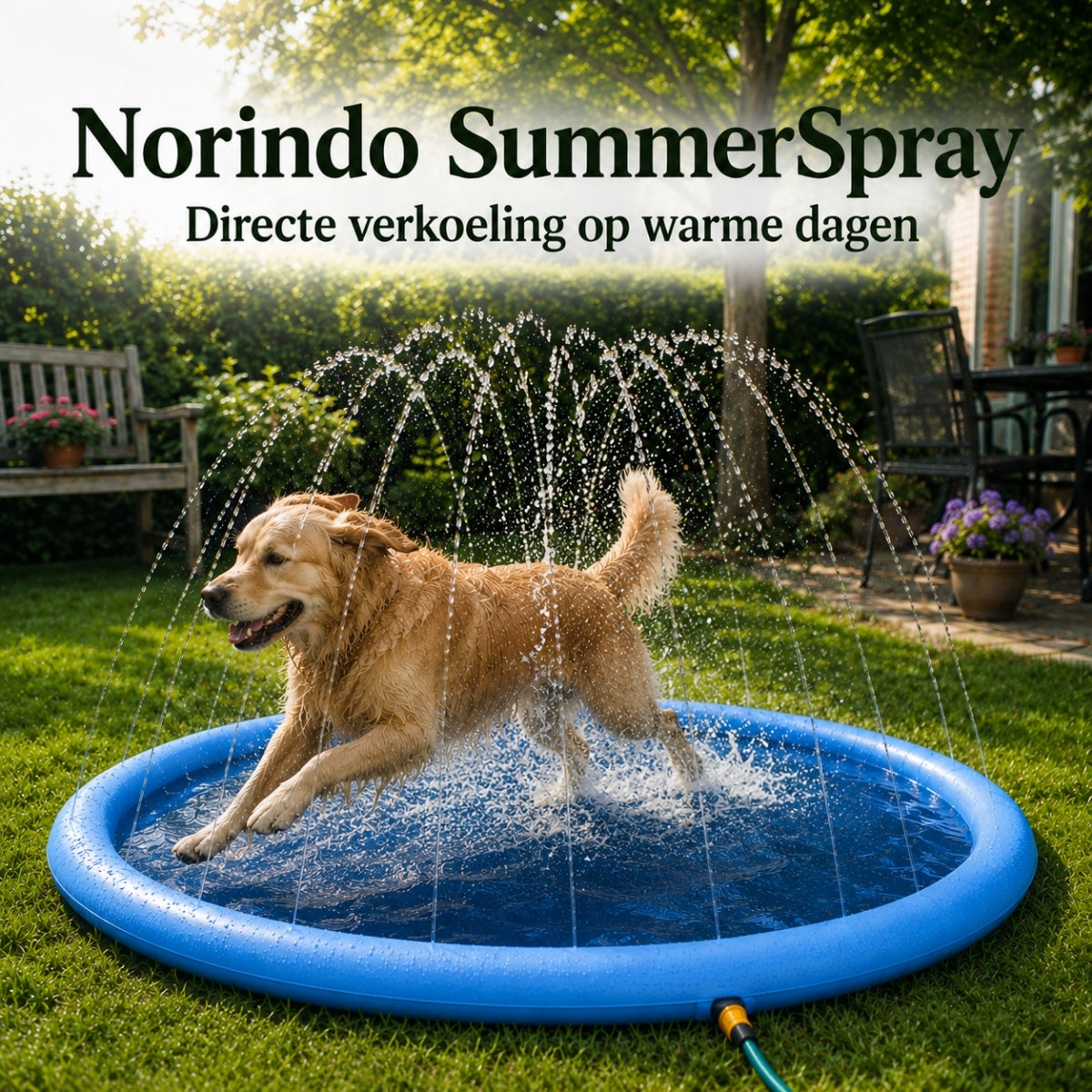 Norindo SummerSpray - Kølende vandlegemåtte med sprinklere