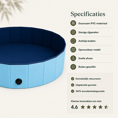 Norindo SummerSplash - Kølende foldbar pool til hunde