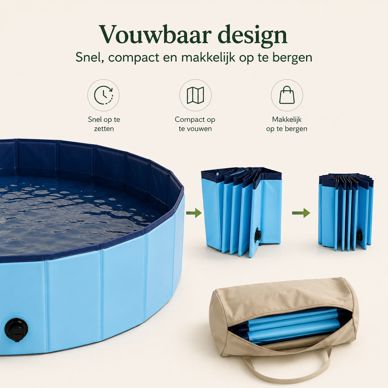 Norindo SummerSplash - Kølende foldbar pool til hunde