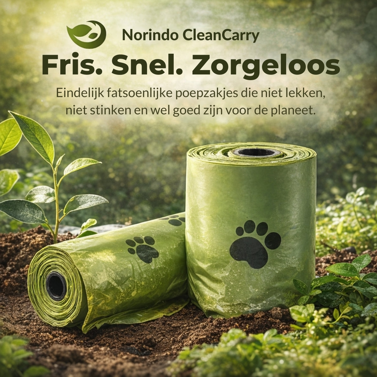 Norindo CleanCarry – Biologisk Nedbrydelige Hundeposer (10 ruller / 150 poser)