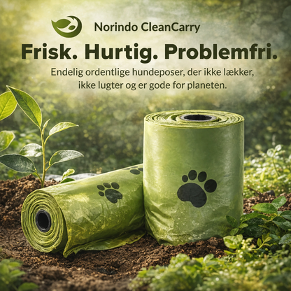 Norindo CleanCarry – Biologisk Nedbrydelige Hundeposer (10 ruller / 150 poser)
