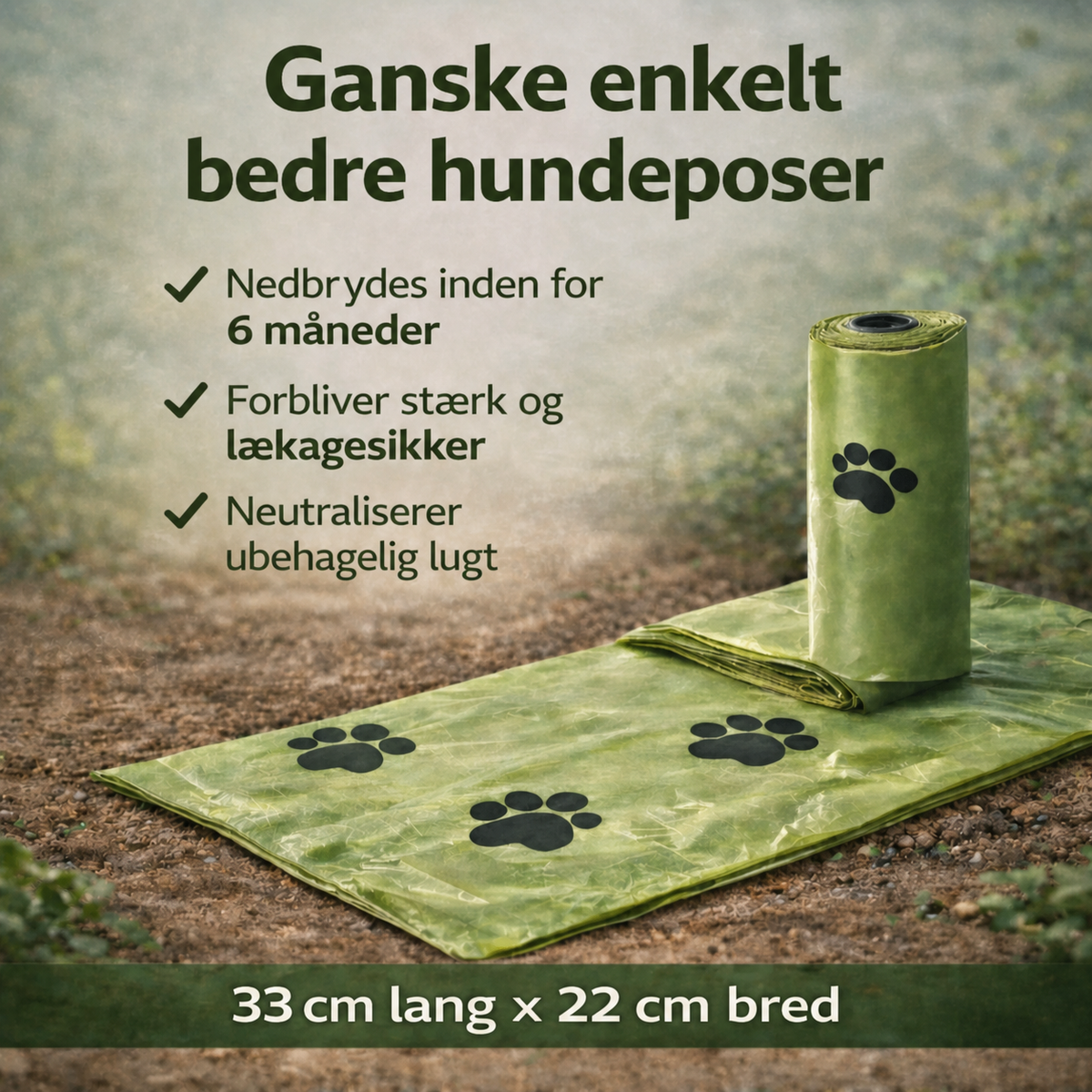 Norindo CleanCarry – Biologisk Nedbrydelige Hundeposer (10 ruller / 150 poser)