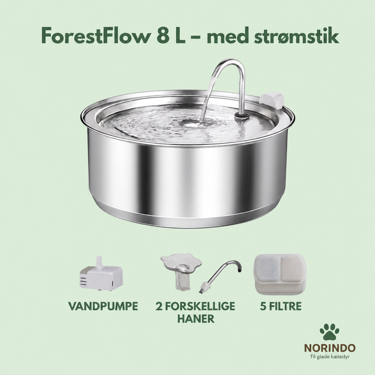 Norindo ForestFlow – Frisk rindende vand til glade firbenede venner