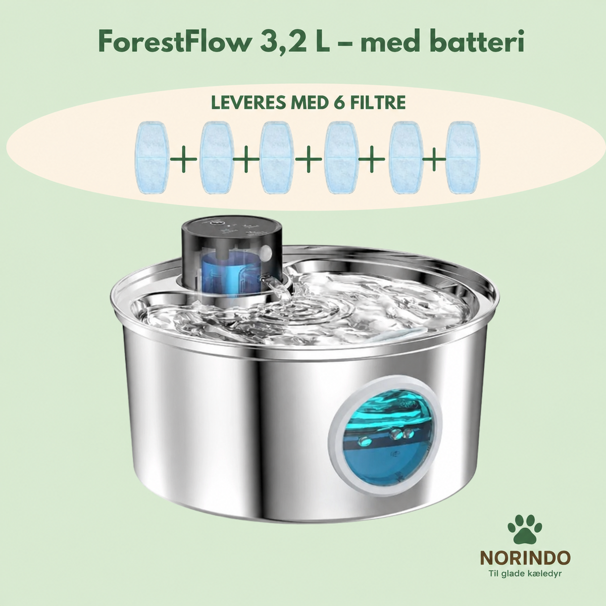 Norindo ForestFlow – Frisk rindende vand til glade firbenede venner