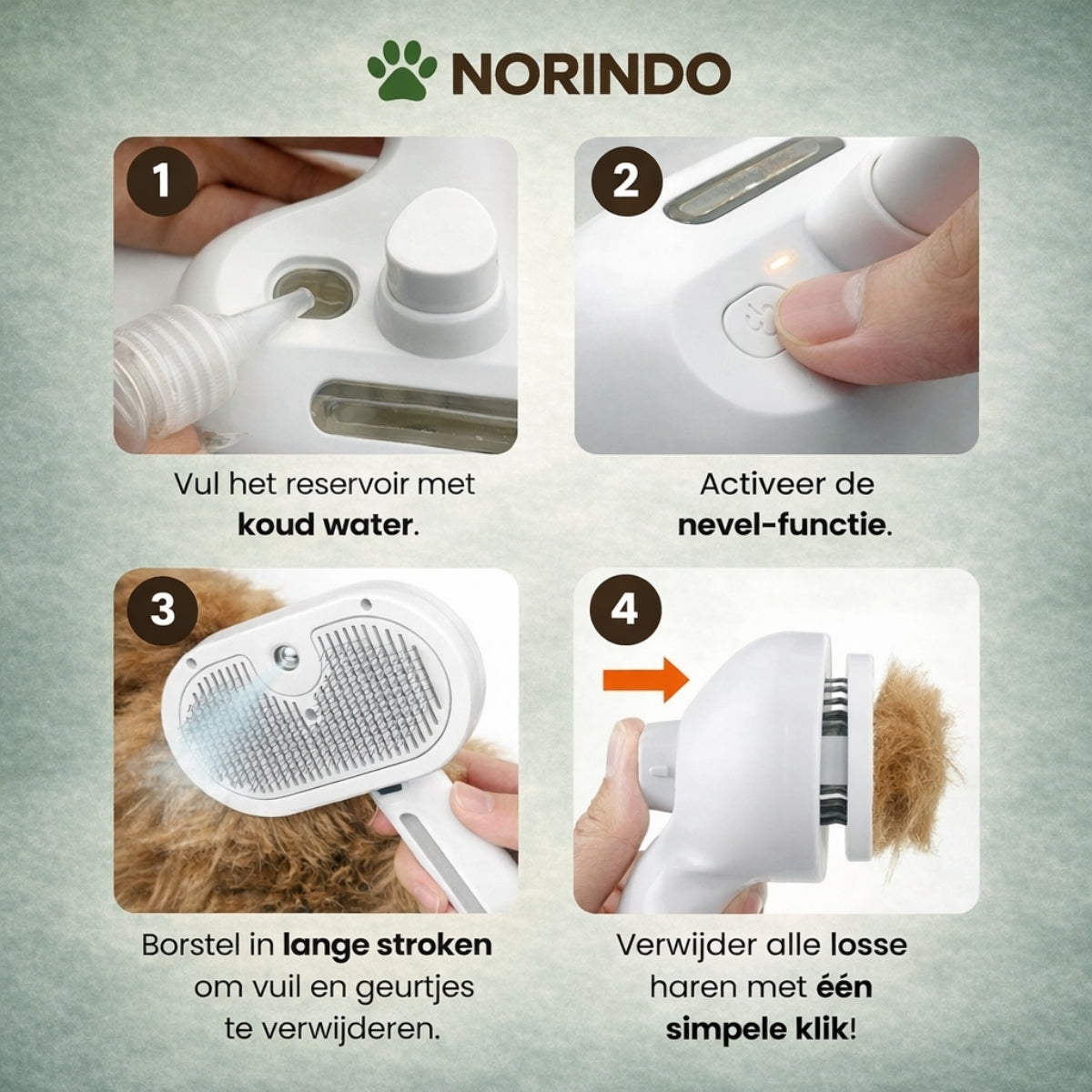 Norindo FurFix – Tågebørste mod løse hår