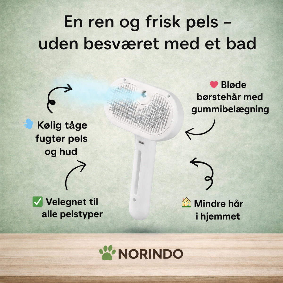 Norindo FurFix – Tågebørste mod løse hår