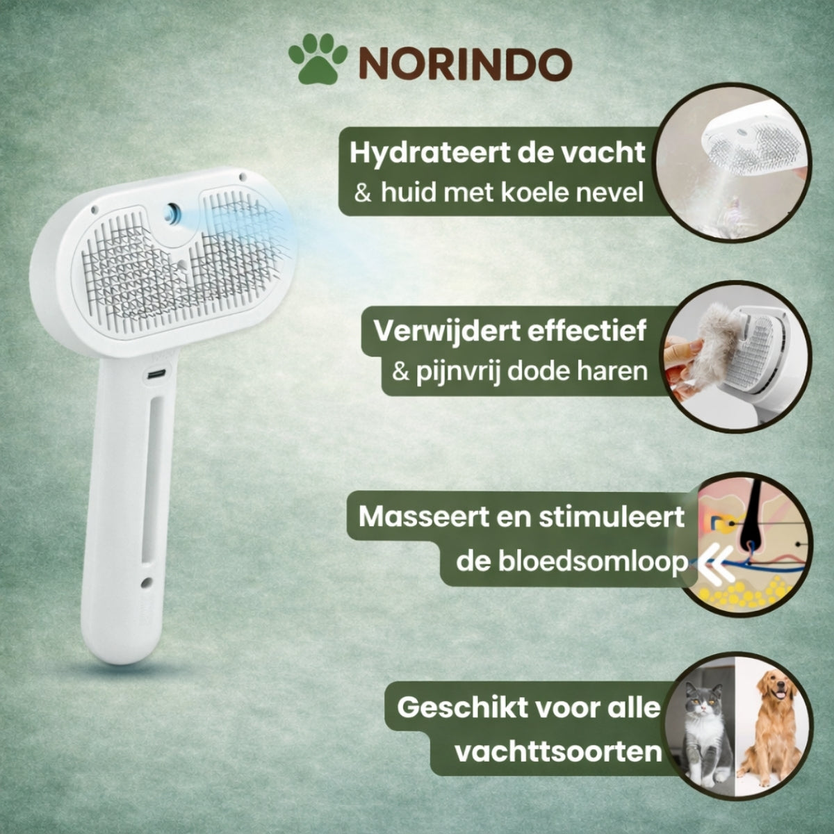 Norindo FurFix – Tågebørste mod løse hår