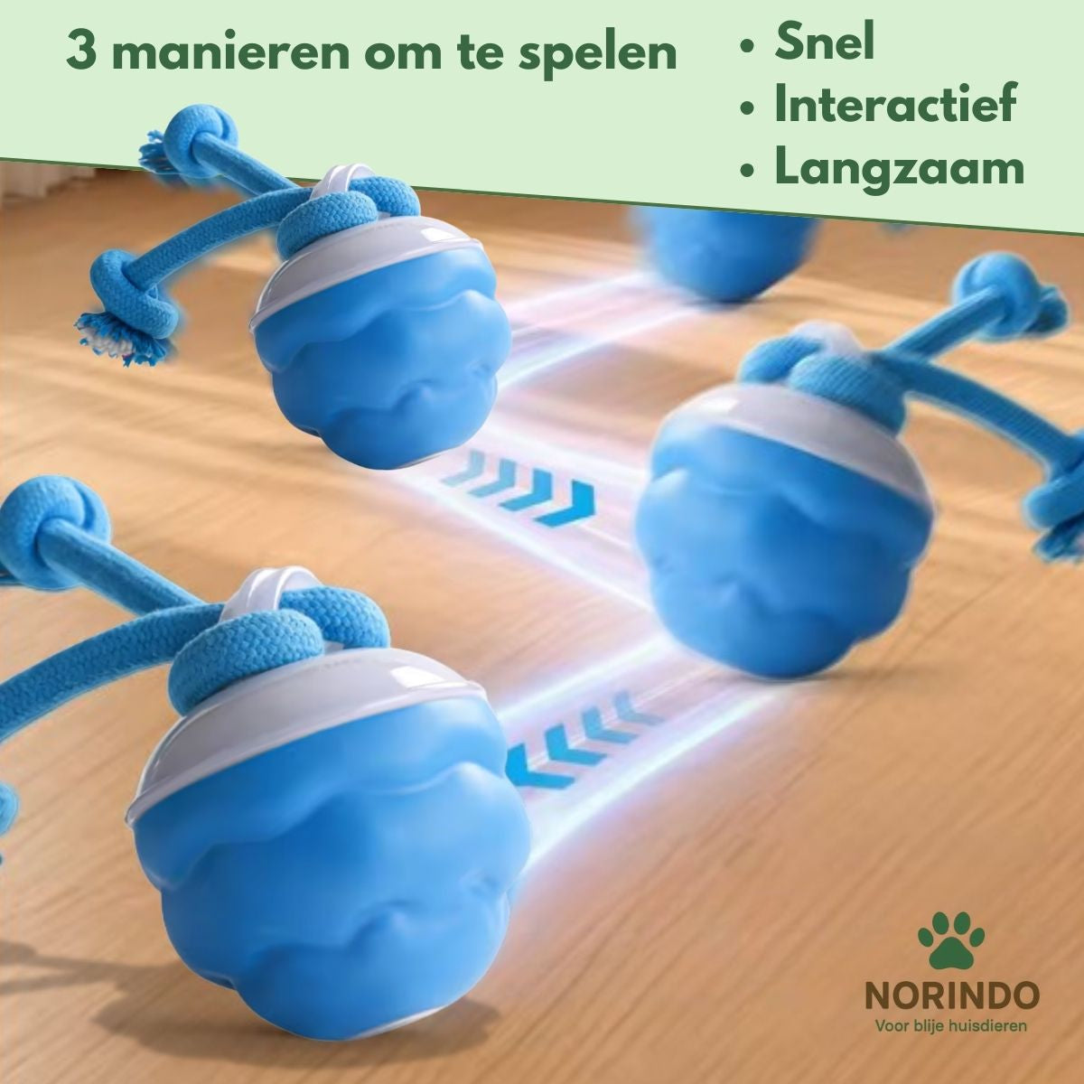 Norindo TwistyTail – Ruller automatisk, med bevægelsessensor