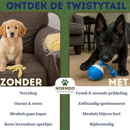 Norindo TwistyTail – Ruller automatisk, med bevægelsessensor